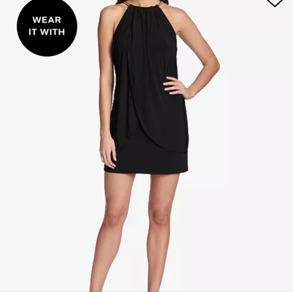 Kensie Draped Snake Chain Halter Dress - Picture 3 of 8